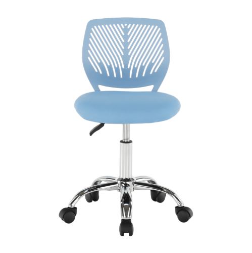 Kondela 255127 Otočná židle modrá, chrom SELVA