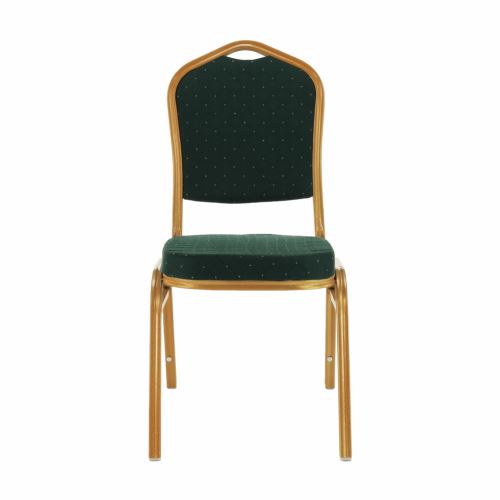 Kondela 255210 Stohovatelná židle zelená, zlatý nátěr ZINA 3 NEW