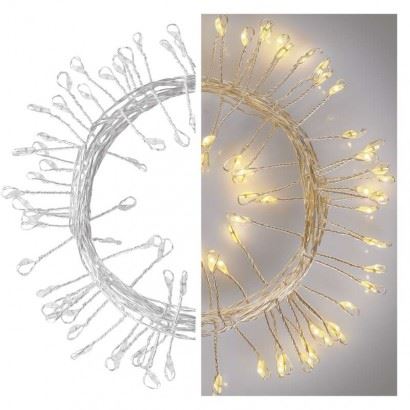 EMOS Lighting D3FW01 LED vánoční nano řetěz – ježek, 2,4 m, 3x AA, vnitřní, teplá bílá 1550030008
