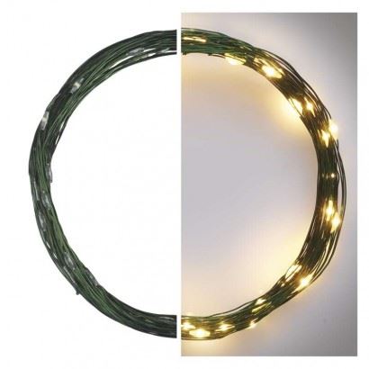 EMOS Lighting D3AW03 LED vánoční nano řetěz zelený, 4 m, venkovní i vnitřní, teplá bílá 1550030002