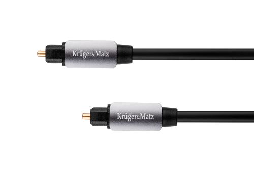 Optický kabel toslink-toslink 1,5 m Kruger & Matz šedá KM0320