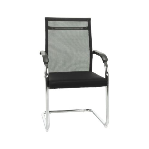 Kondela 377290 Zasedací židle černá, stříbrná ESIN