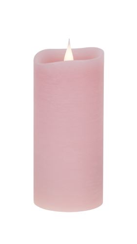Vipow LED vosková svíčka středně rustikální růžová LED0203-1