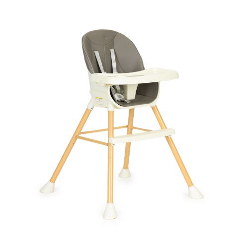 ECOTOYS HA-018 GRAY Jídelní židlička 2v1 šedá