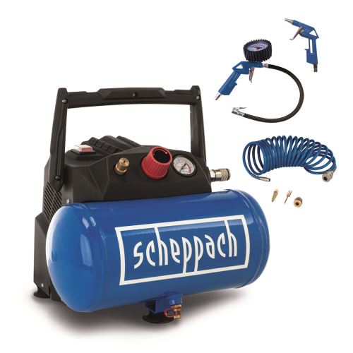 Scheppach HC 06 bezolejový přenosný kompresor 6l 5906153901