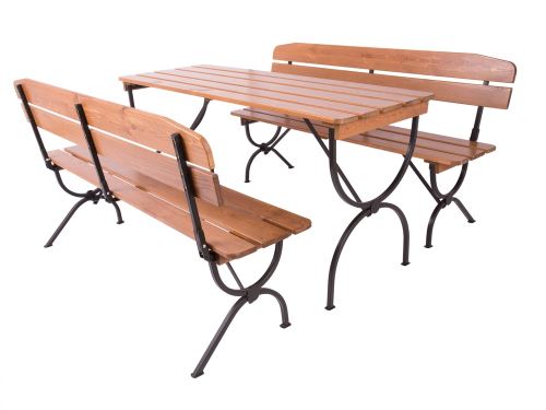 Rojaplast BRAVO 2 dřevěné zahradní lavice a stůl 160 cm 245