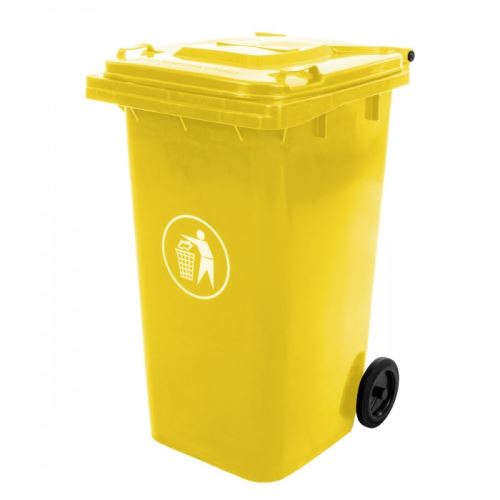 Mirpol GT-240H ŻÓŁTY Plastová popelnice na komunální odpad 240 l žlutá