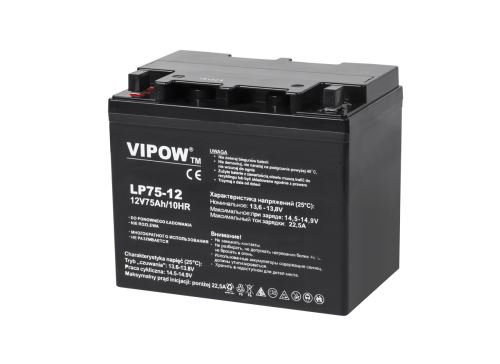 Gelová baterie VIPOW 12V 75Ah BAT0224