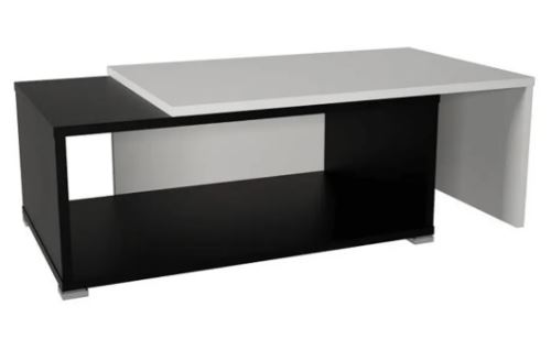 Kondela 130597 Konferenční rozkládací stolek černá, bílá DRON