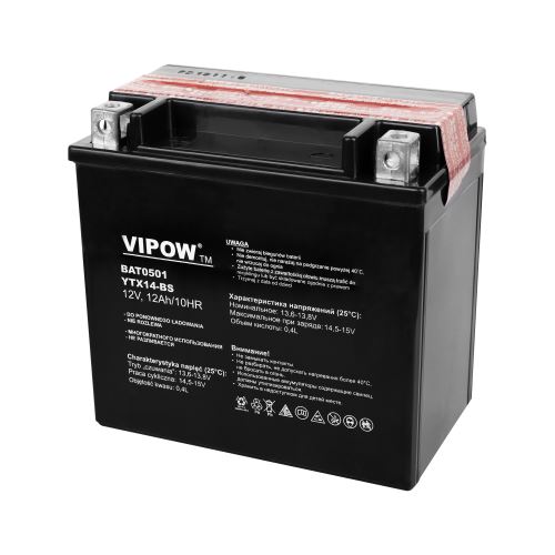 VIPOW BAT0501 MC baterie pro 12V 12Ah motocykly