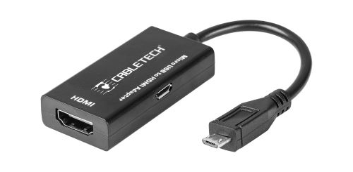Cabletech Kabel MHL Micro USB HDMI FullHD černý KOM0933