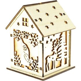 RETLUX RXL 333 Vánoční dekorace - domeček s jelenem a skřítkem 1LED, teplá bílá 50003928