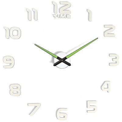 KIK Designové 3D nalepovací hodiny fluorescenční 50 - 60 cm KX7442