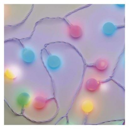 EMOS Lighting LED světelný cherry řetěz – kuličky 2,5 cm D5AM01, 4 m, venkovní i vnitřní, multicolor 1550054006