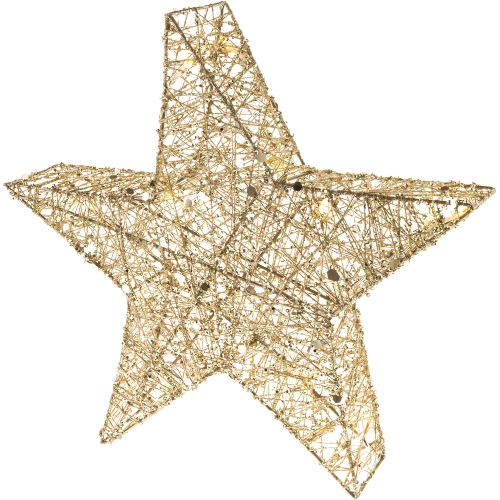 RETLUX RXL 327 Vánoční hvězda z bavlněné příze se třpytkami 20 LED, 40 cm, teplá bílá 50003922