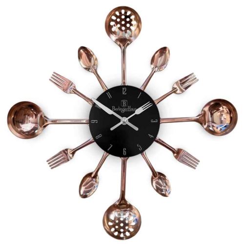 BERLINGERHAUS BH-9480 Kuchyňské nástěnné hodiny Black Rose Monaco Collection