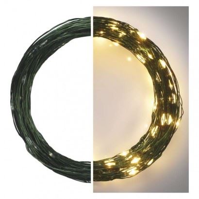 EMOS Lighting LED vánoční nano řetěz zelený D3AW05, 15 m, venkovní i vnitřní, teplá bílá 1550030004