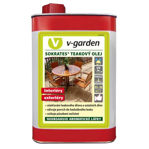 Bezbarvý teakový olej sokrates V-garden 0,75l 1807570013