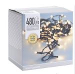 HOMESTYLING KO-AX8401560 Vánoční světelný řetěz teplá bílá 480 LED / 36 m