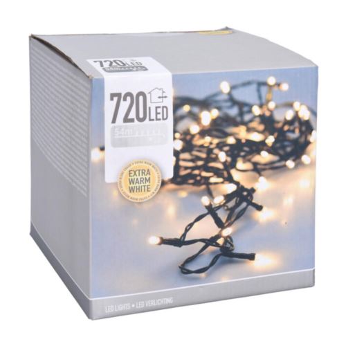 HOMESTYLING KO-AX8401570 Vánoční světelný řetěz teplá bílá 720 LED / 54 m