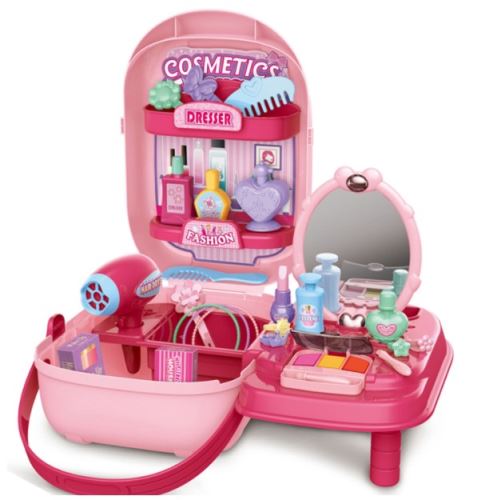KIK Kosmetický kufřík pro holčičky 37 dílů růžový KX6389
