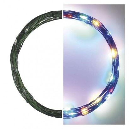EMOS Lighting D3AM01 LED vánoční nano řetěz zelený, 4 m, venkovní i vnitřní, multicolor 1550034000