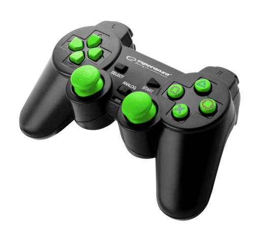 Esperanza Gamepad Trooper EGG107G černo-zelený, Rozhraní: USB