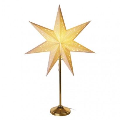Emos DCAZ15 Vánoční hvězda papírová se zlatým stojánkem, 45 cm, vnitřní 1550005014