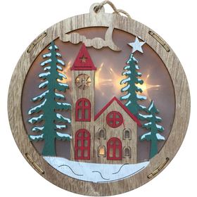 RETLUX RXL 332 Vánoční dekorace - kostelík 5LED, dřevo 50003927