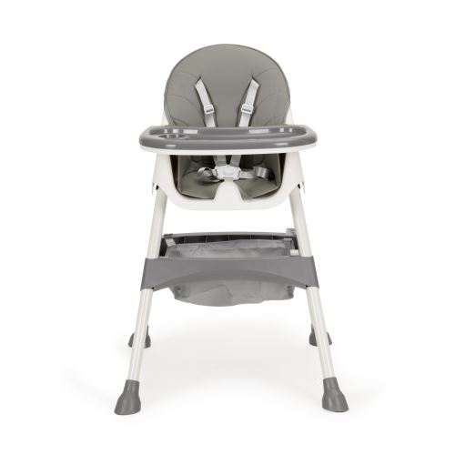 ECOTOYS HC-823 GRAY 2v1 5bodová vysoká židle s postrojem šedá barva