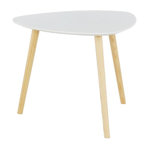 Kondela 191787 Příruční stolek bílá, přírodní dřevo TAVAS