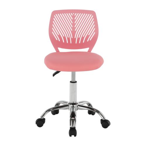 Kondela 255126 Otočná židle růžová, chrom SELVA