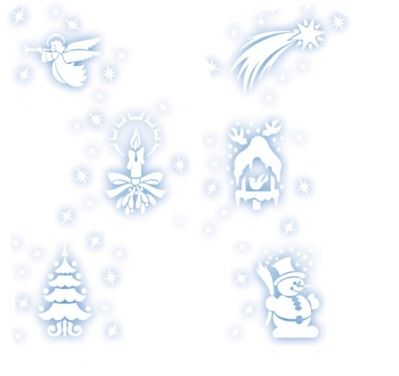 Indecor Šablona na zdobení sněhem vánoční 10 ks 21x31 cm X08445