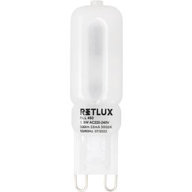 RETLUX RLL 460 LED žárovka JC G9 3,3W LED, teplá bílá 50005661