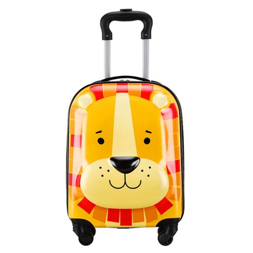 KIK KX3963 Dětský cestovní kufr na kolečkách lev