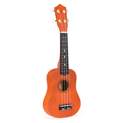 ECOTOYS MF019E BROWN Dětské dřevěné ukulele se 4 nylonovými strunami