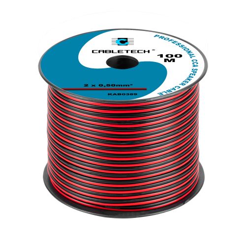 Cabletech Reproduktorový kabel CCA 0,50 mm černý a červený KAB0389