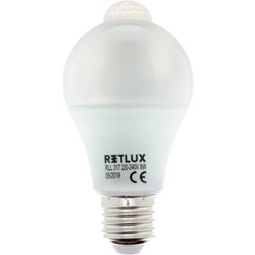 RETLUX RLL 317 LED žárovka Classic 8W A60 E27 PIR, teplá bílá 50003802