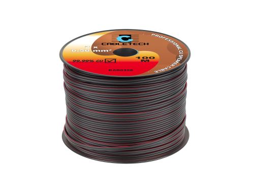 Cabletech Reproduktorový kabel 0,5mm černý (role 100m) KAB0306