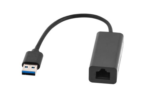 Cabletech Adaptér USB 3.0 RJ45 LAN gigabit 10/100/1000 Mb černý KOM0987
