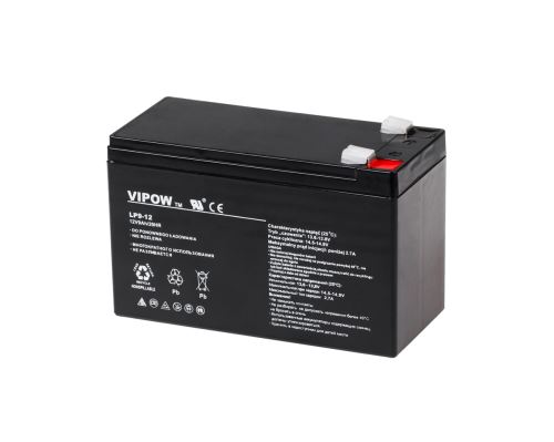 Gelová baterie VIPOW 12V 9Ah černá BAT0228