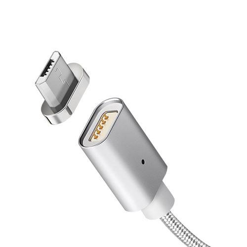 Magnetický micro USB kabel stříbrný Maclean MCE160 78417