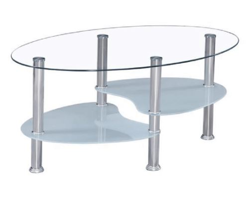 Kondela 143859 Konferenční stolek ocel, sklo WAVE NEW