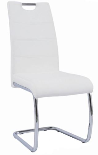 Kondela 182186 Jídelní židle bílá ekokůže ABIRA NEW