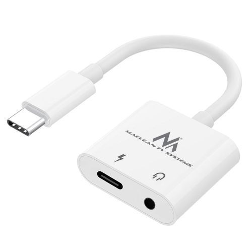 Maclean Adaptér USB Type-C na 3,5mm mini jack PD MCTV-848 79102 bílý