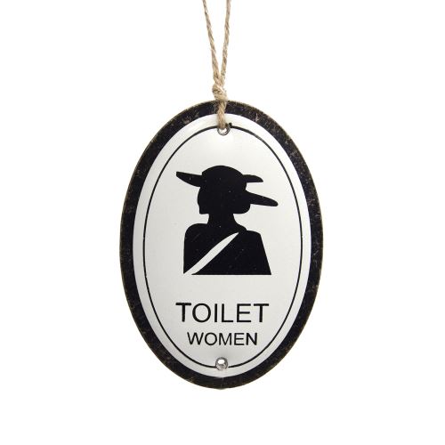 Indecor Cedule kovová ,,toilet women,, 8x12 cm X04303