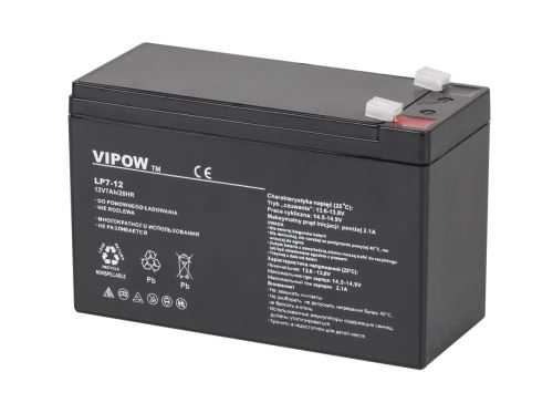 Gelová baterie VIPOW 12V 7,0 Ah BAT0211 21 mOhm
