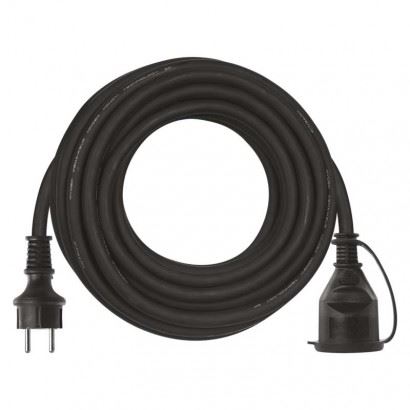 Emos Venkovní prodlužovací kabel 10 m P01710, 1 zásuvka, 3× 1,5mm2, černý 1901211000