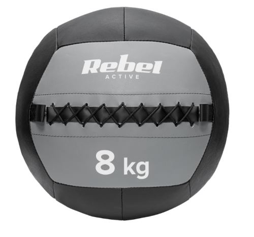 REBEL RBA-3107-8 ACTIVE Medicinbal na cvičení 8 kg černý