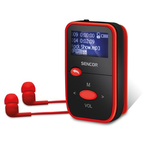 SENCOR SFP 4408 RD 8GB MP3 přehrávač 35053773 černo-červený